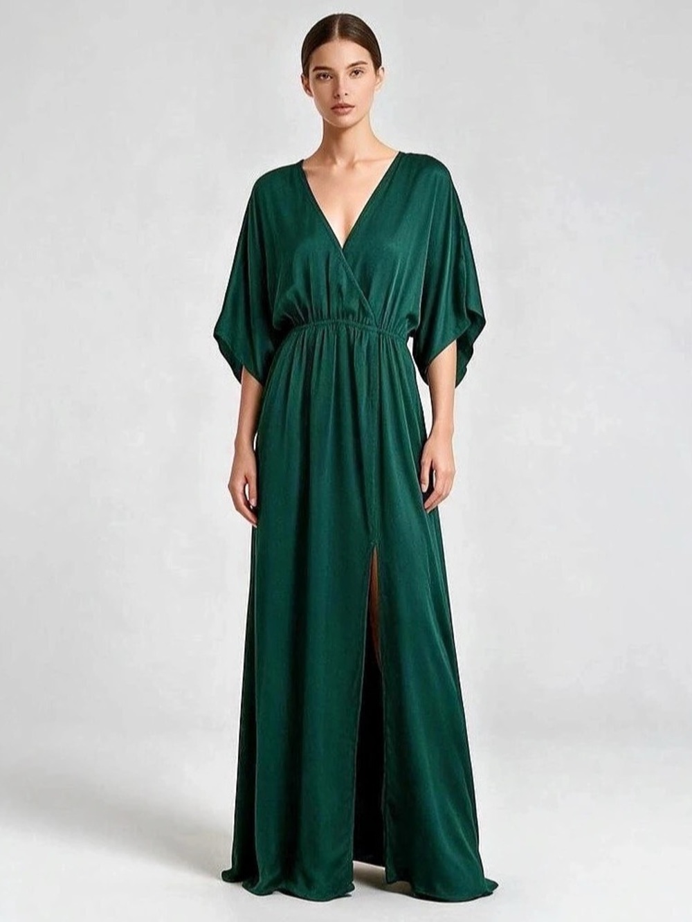 Aakaa Green Maxi Dress Size Small Like New